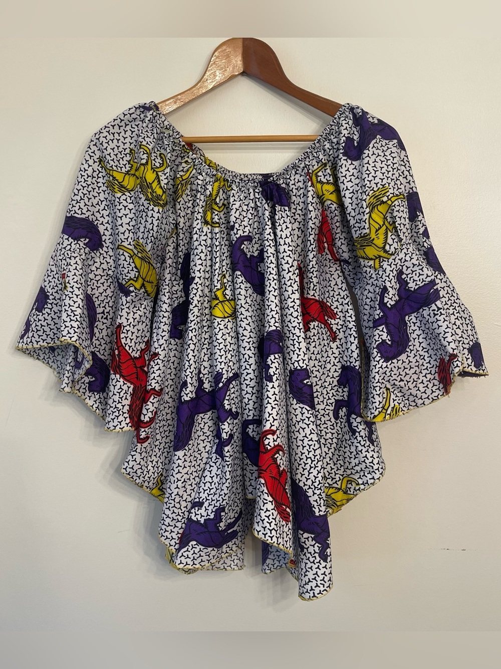 Pat’Lola Nigerian Designer Horse Off the Shoulder Blouse Free size S-L